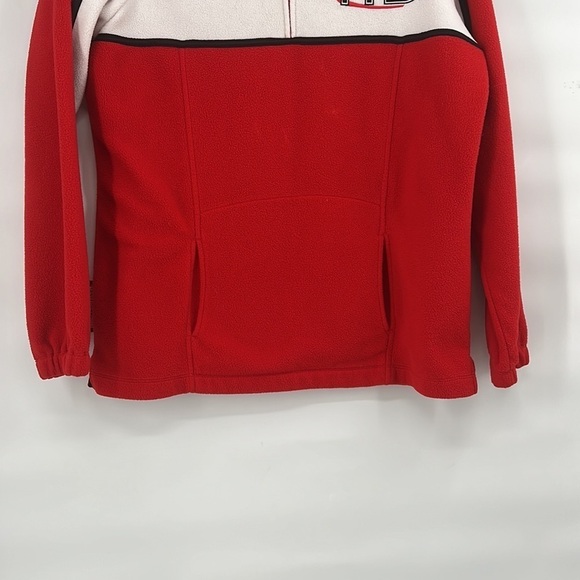 Harley Davidson red white fleece pullover size large - Picture 4 of 8